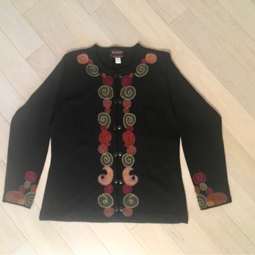 Invisible world alpaca cardigan